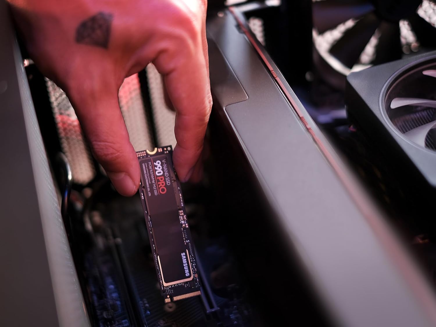 Father's Day Limited-Time Sale -- Samsung 990 PRO SSD, M.2 2280 Internal Solid State Drive, Serial Number Included. Read speeds up to 7,450 MB/s for high-end computing, gaming, and heavy-duty workstations.