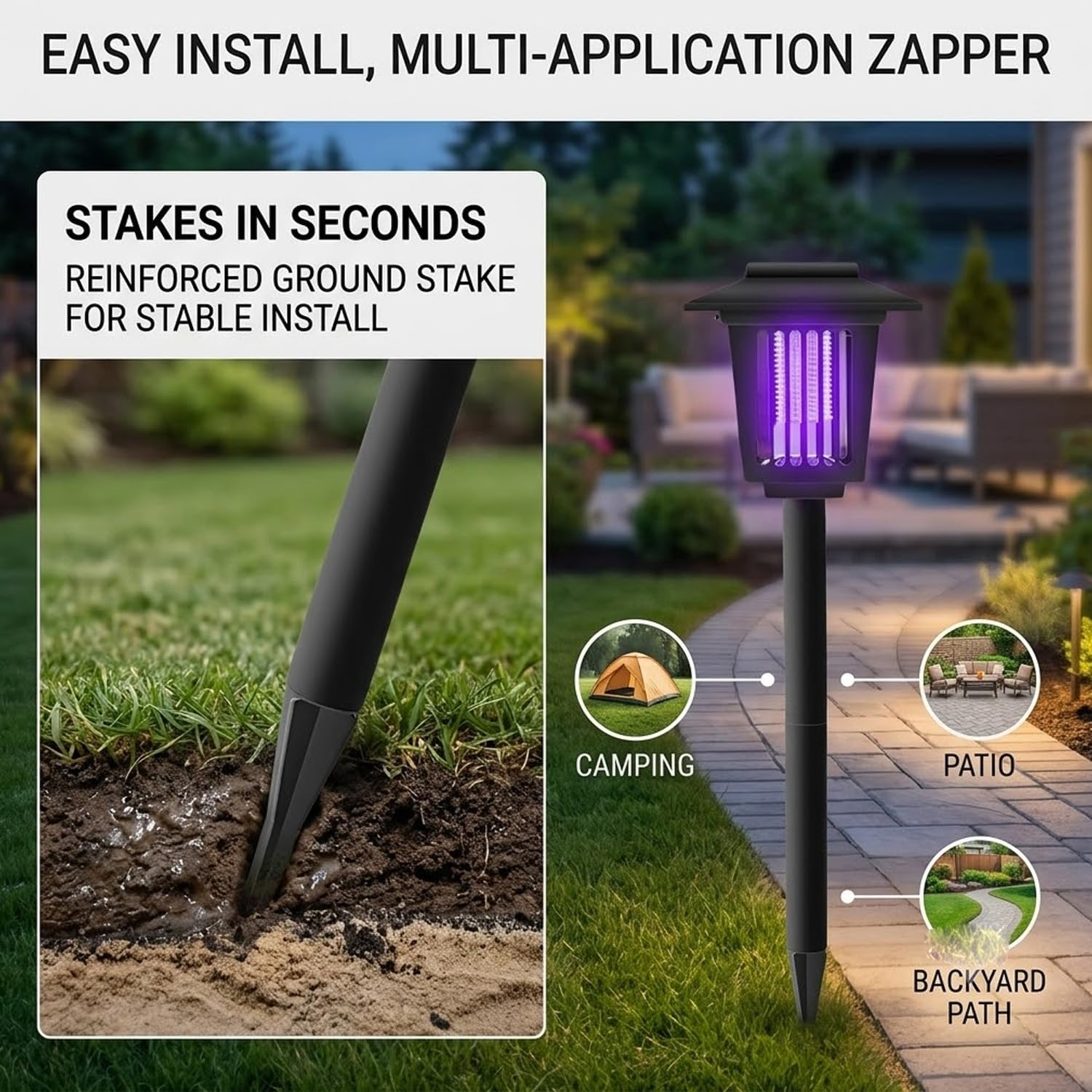 Smart Solar Dual-Mode Garden Zapper