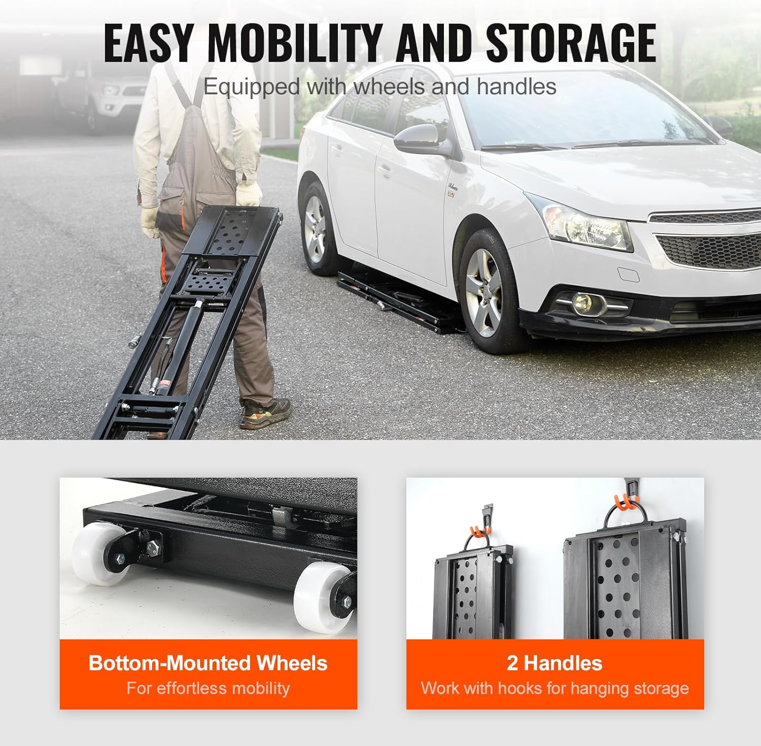 VEVOR Car Lift, 25.6" Max. Height