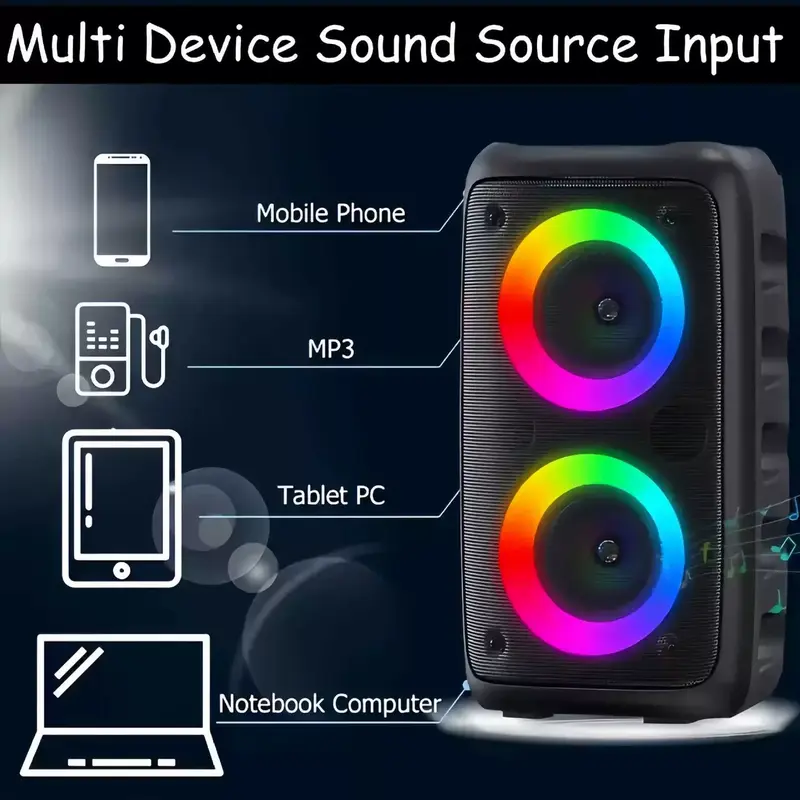 #✨ Huge Discount/Portable Outdoor Speaker with Powerful Sound & Party Mode