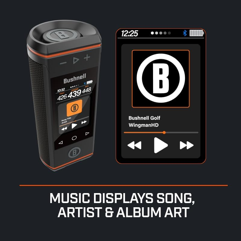 🎵 Exclusive Online Offer: Bushnell Wingman HD Golf GPS Speaker, Smart Bluetooth Speaker with 3.5" HD Touchscreen, 360° Premium Sound, GreenView & Audio Distances 🔊