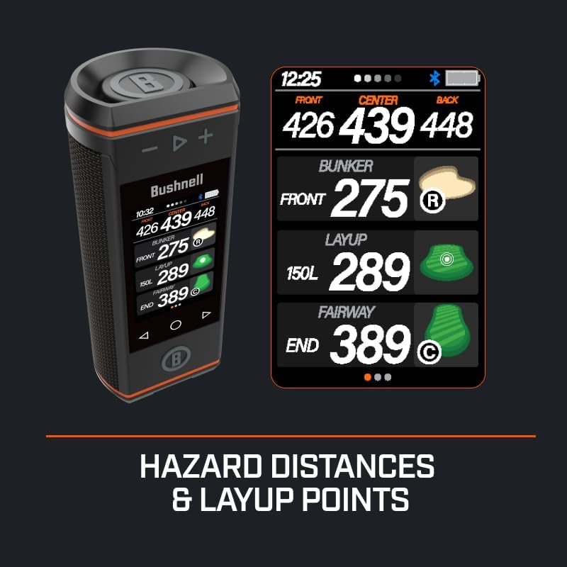 🎵 Exclusive Online Offer: Bushnell Wingman HD Golf GPS Speaker, Smart Bluetooth Speaker with 3.5" HD Touchscreen, 360° Premium Sound, GreenView & Audio Distances 🔊