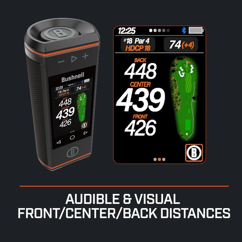 🎵 Exclusive Online Offer: Bushnell Wingman HD Golf GPS Speaker, Smart Bluetooth Speaker with 3.5" HD Touchscreen, 360° Premium Sound, GreenView & Audio Distances 🔊
