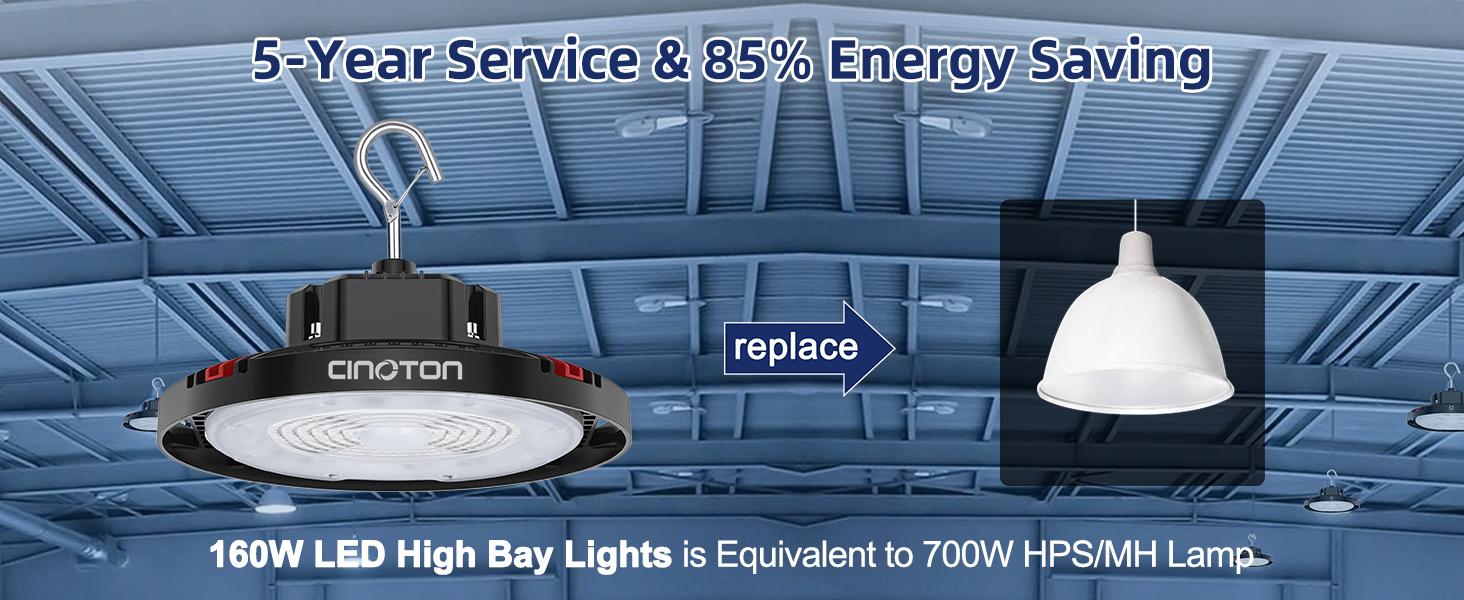 CuLiDing UFO LED High Bay Light, 24000LM Super Bright Shop Lights, 700W MH/HPS Equivalent, 5000K Daylight, US Plug with 6ft Cord, IP65 Waterproof Commercial Warehouse Lighting for Factory, Garage, Barn, Workshop, Graduation Season Gift CuLiDing UFO LED High Bay Light, 24000LM Super Bright Shop Lights, 700W MH/HPS Equivalent, 5000K Daylight, US Plug with 6ft Cord, IP65 Waterproof Commercial Warehouse Lighting for Factory, Garage, Barn, Workshop, Graduation Season Gift