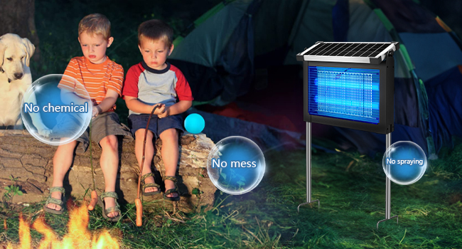 Solar Bug Zapper 4200V Mosquito Zapper 4 in 1 Cordless &amp;amp; Rechargeable Bug Zapper Outdoor