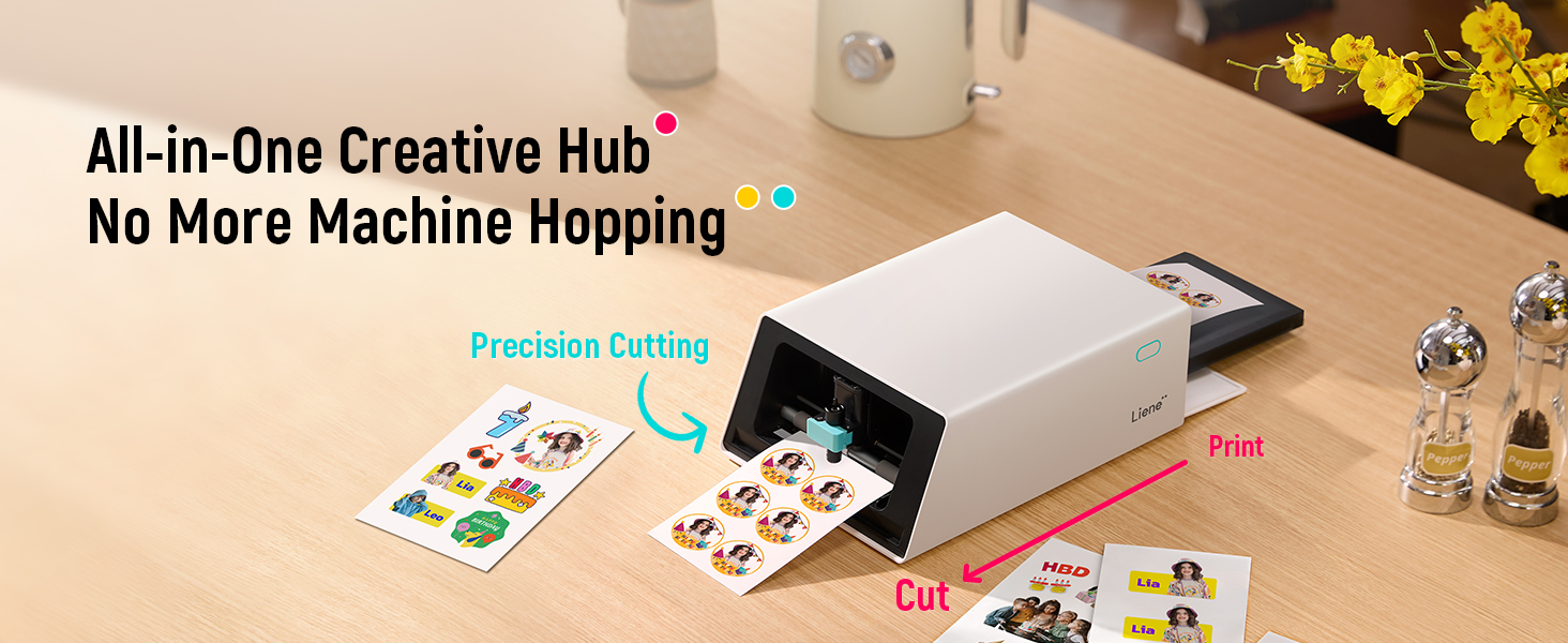 Liene PixCut S1 Photo Sticker Printer Cutting Machine  All in One Sticker Maker Machine