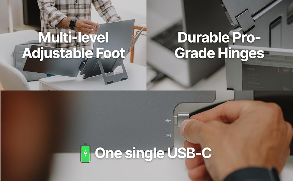 portable monitor, triple screen extension,triple portable monitor,triple monitor