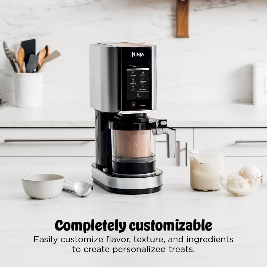 【Double Discount】Ninja CREAMi Scoop & Swirl 13-in-1 Ice Cream Maker, Gelato, Sorbet & Frozen Yogurt Machine, Includes Two 16 oz 2-in-1 Pints