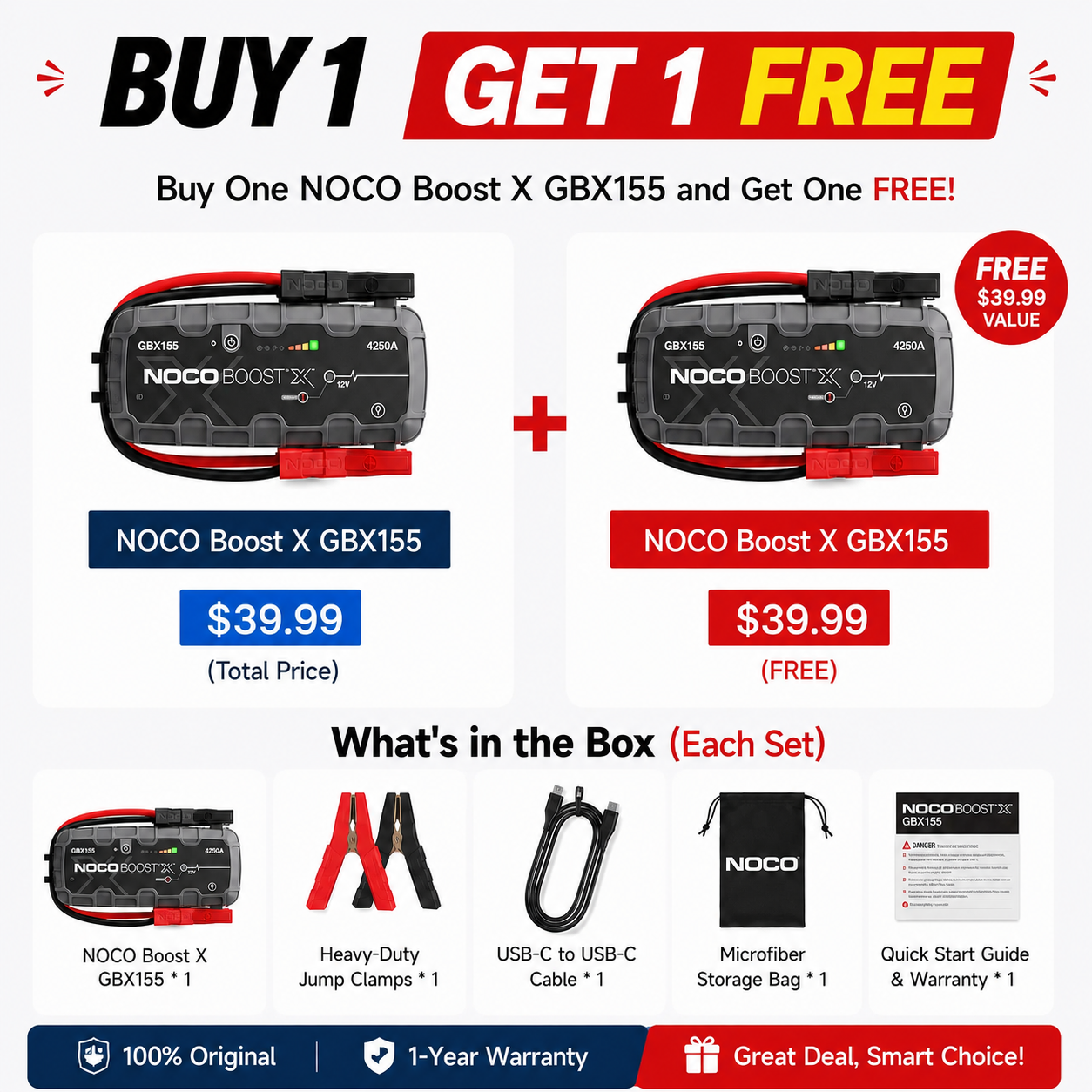 Limited-time promotion: Buy one get one free – NOCO Car Jump Starter
