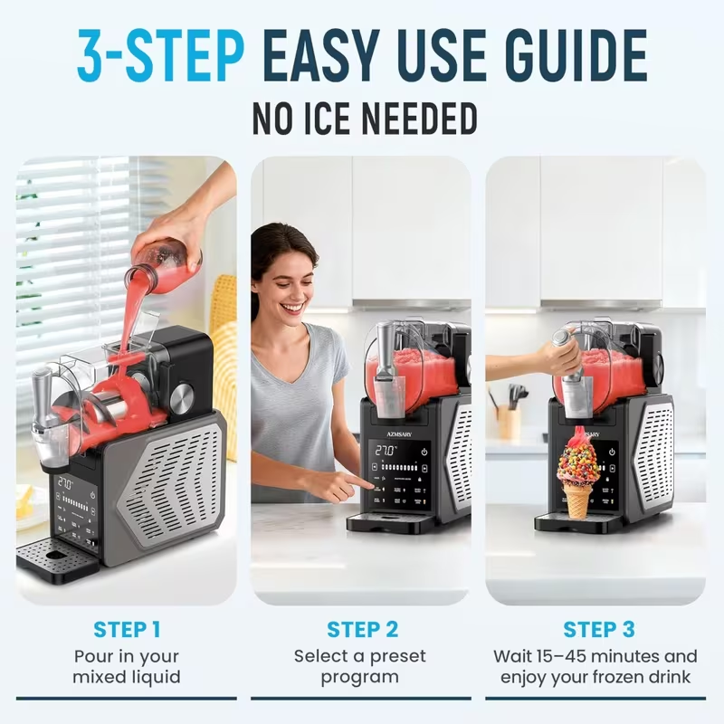 🔥Limited Offer🔥Slushie Machine, 85Oz Ice Cream Machine And Slushy Machine for Home Use, 