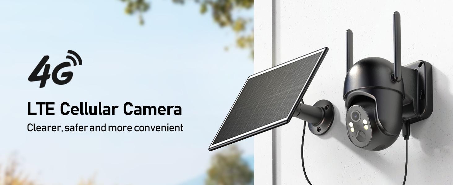 [Freeship]4G LTE for No WiFi Solar Security Cameras Wireless Outdoor 4MP 2K Trail Cameras, PIR Motion Detection Home Safety System 360&deg;  Live View,Siren,Color Night Vision, SD/Cloud Storage (SIM Card Included Data Refill is Required)