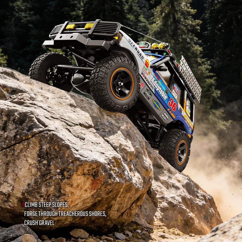 JXC 1/18 Scale RC Crawler ,2.4GHz HighTorque 4WD RC Crawling Car-Car withExcellent Suspension and ShockAbsorption,Realistic Mechanical Shifting,Dual-Speed Transmission, Multi-FunctionLighting, Dual Li-ion Batteries, PerfectBirthday & Kids Gift