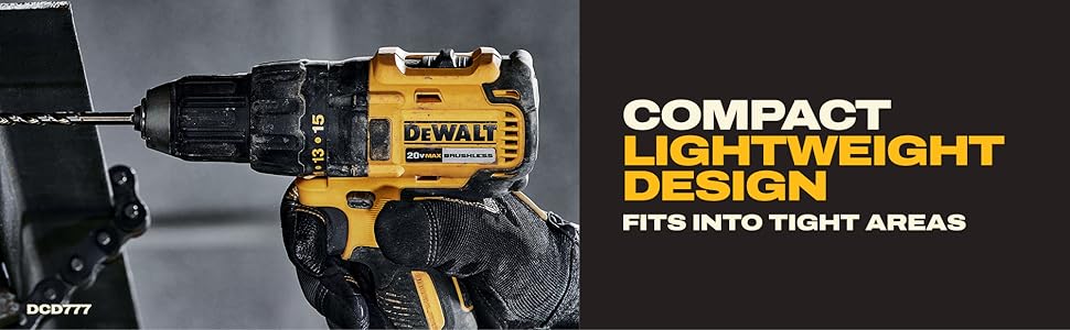 Compact lightweight design fits into tight areas
