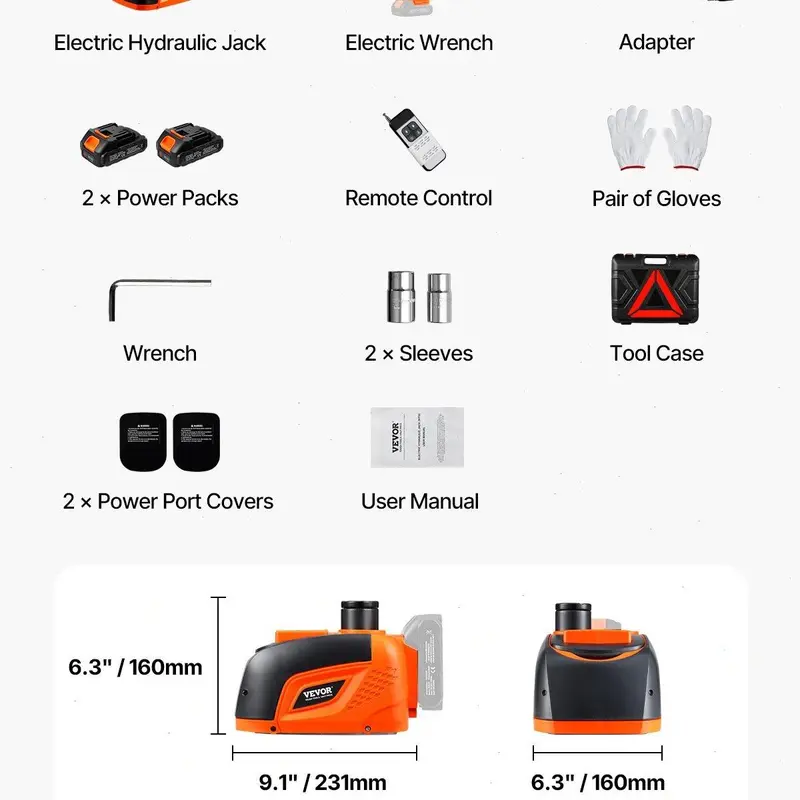【Spring Warehouse Clearance】 Electric Car Jack Set, Summervibes, Max 5 Ton/11023 LBS Hydraulic Jack/Scissor Jack with Electric Impact Wrench, Built-in Inflatable Pump and LED Light, Portable Car Lift for SUV MPV Sedan Truck Change Tires Garage Repair