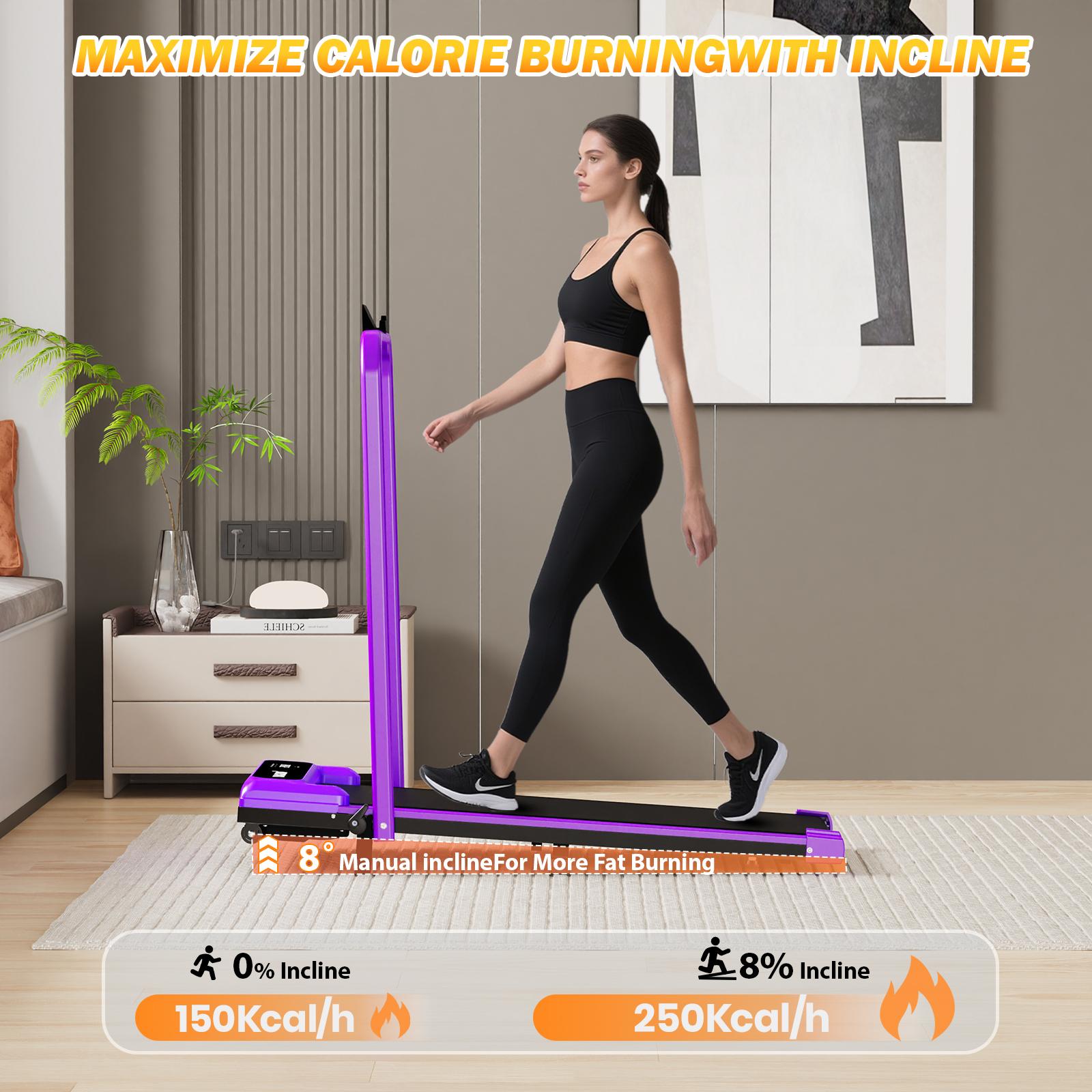 【YAGUD】Walking Pad Treadmill with Manual Incline, LED Display, Remote Control, 265LBS Capacity &ndash; Under Desk Treadmill for Home SpringStatements