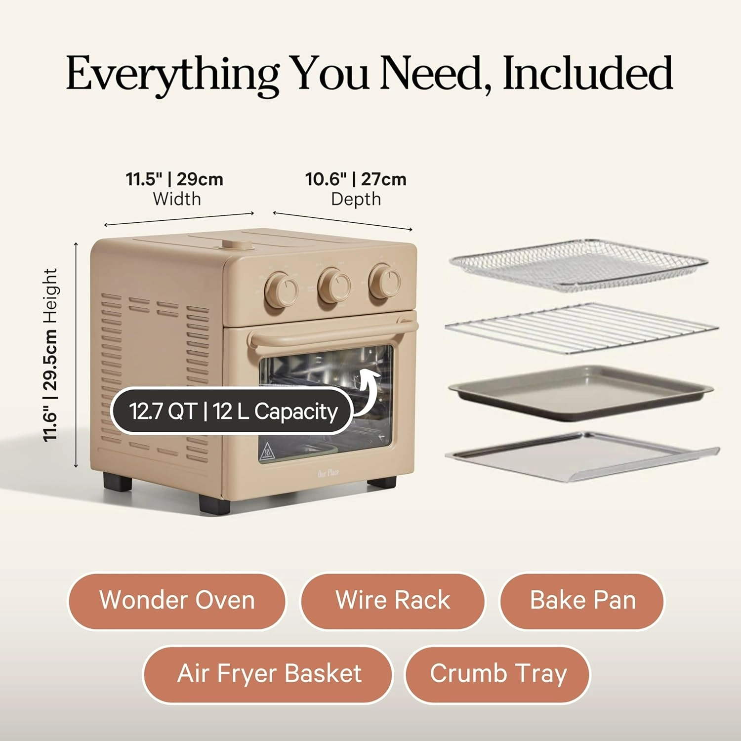🛒8-in-1 Digital Air Fryer & Countertop Oven with Basket, Rack, Pan & Tray