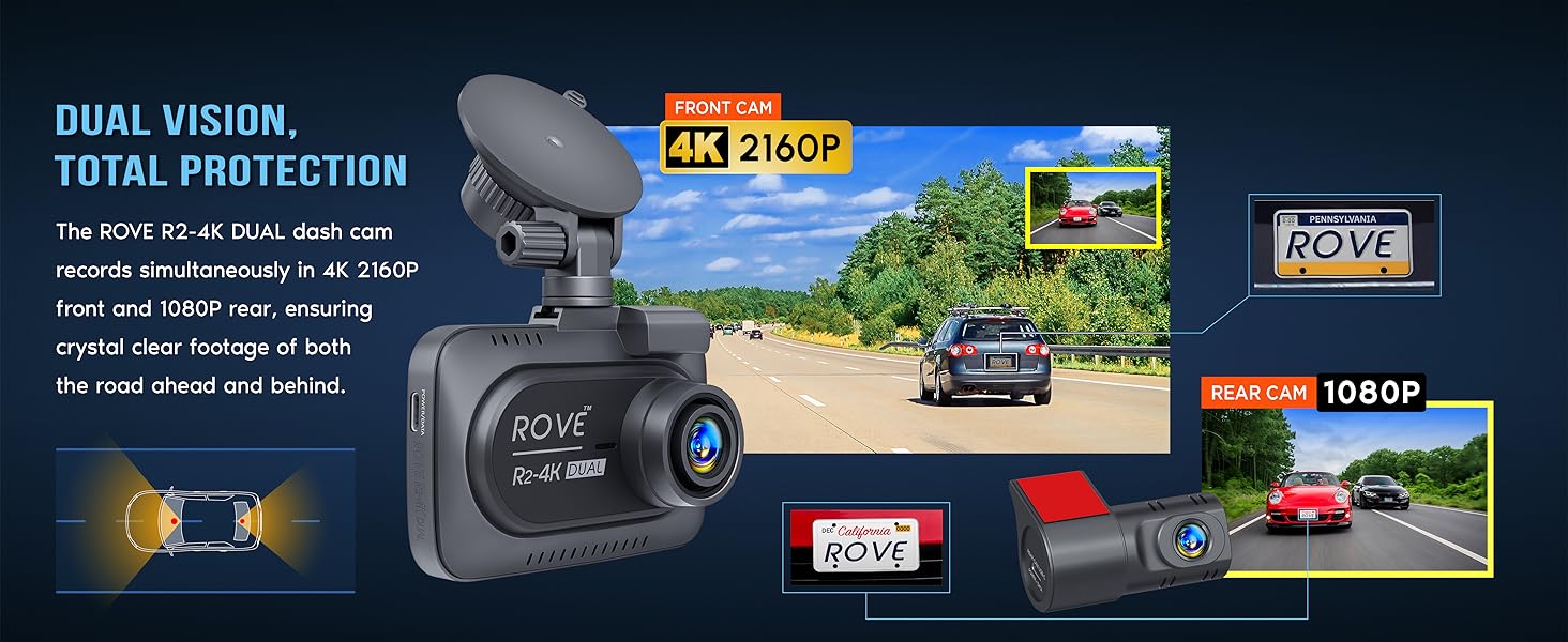 dual dash cam, car camera - dash cam front and rear, dash camera for cars front and rear
