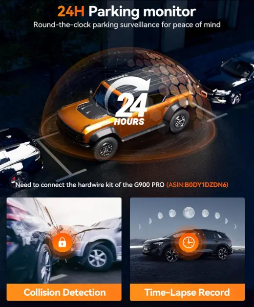 【New Release】WOLFBOX G900 PRO Mirror Dash Cam with STARVIS 2 IMX678 128GB Card 5.8GHz WiFi 4K Front 2.5K Rear Video TikTokShopHolidayHaul Dashcam for Cars