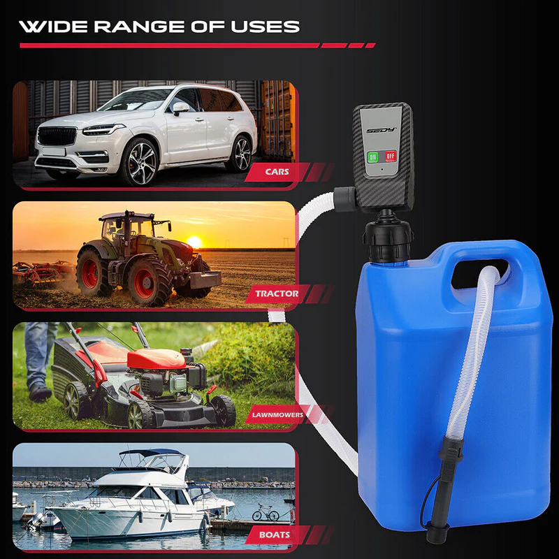 【BIG SALE】Portable Fuel Transfer Pump - Battery Powered with Multiple Adapters