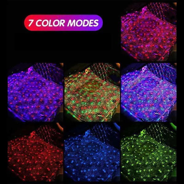 【BIG SALE】A16-GCYS- Wireless Car Interior Ambient Lights- Chargeable USB -star pattern and warm light 2in1-Led Star Decoration Light for Car & Room