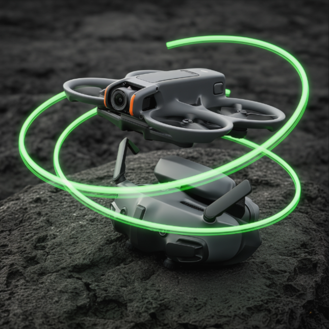 Avata 2 Fly More Combo (3 Batteries), FPV Drone with Camera 4K, Immersive Experience, One-Push Acrobatics, Built-in Propeller Guard, 155° FOV, Camera Drone Compliant with FAA Remote ID With 128gb Micro SD, Backpack, Landing Pad and More Bundl