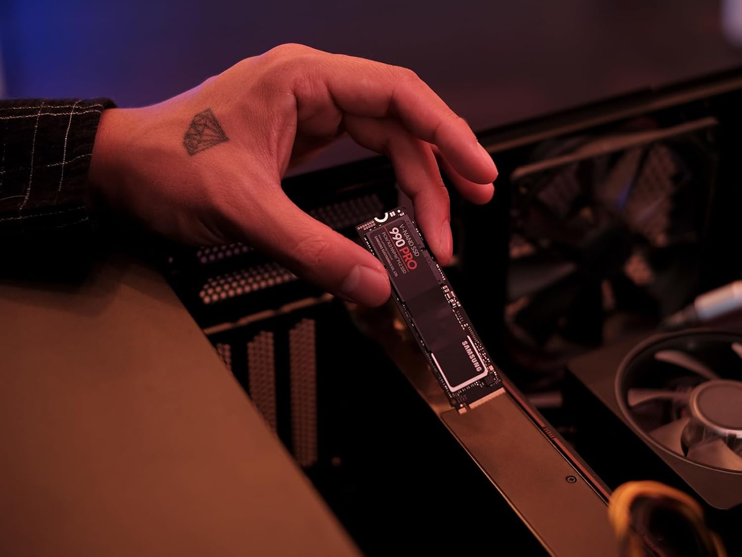 Father's Day Limited-Time Sale -- Samsung 990 PRO SSD, M.2 2280 Internal Solid State Drive, Serial Number Included. Read speeds up to 7,450 MB/s for high-end computing, gaming, and heavy-duty workstations.