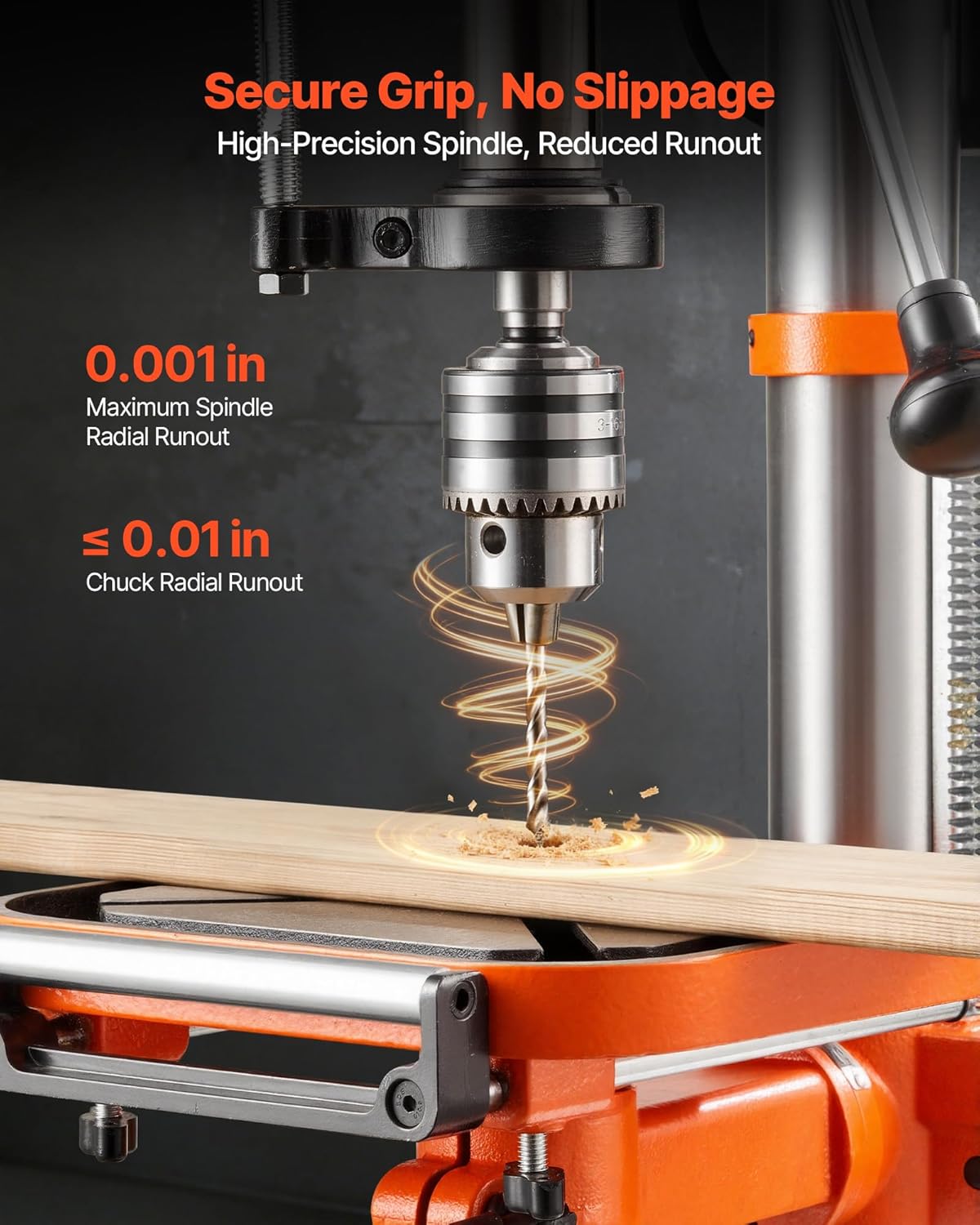 🎁 Limited-Time Sale — 🎊VEVOR 12-Inch Benchtop Drill Press, 6.2 Amp/1 HP, Adjustable Speed ​​(530–3140 RPM), 0–45° Tilting Table, with Laser and LED Work Light, Suitable for Wood and Metalworking