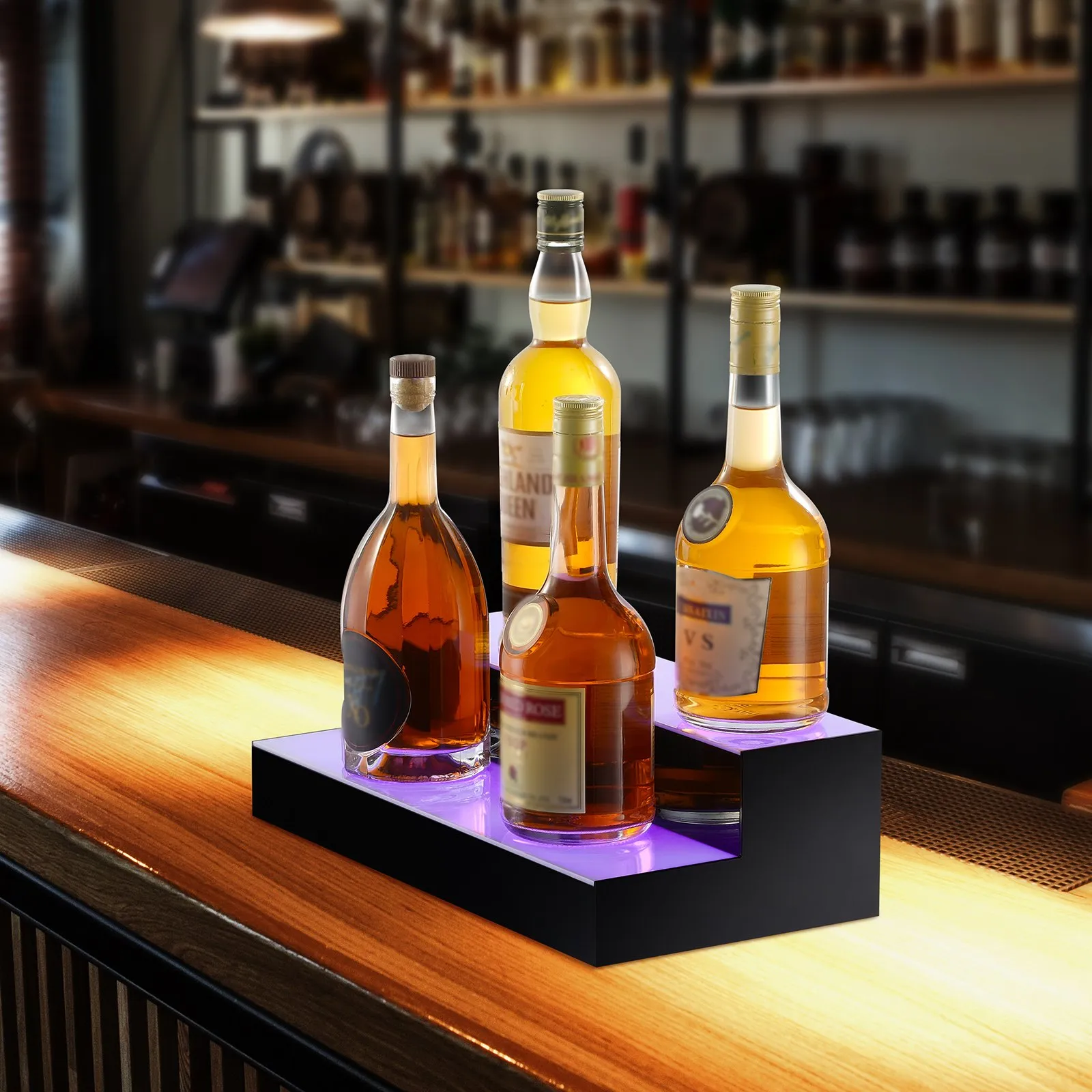 [Spring Clearance] Premium Acrylic LED Liquor Display | Smart App-Controlled Ambient Bar Shelf