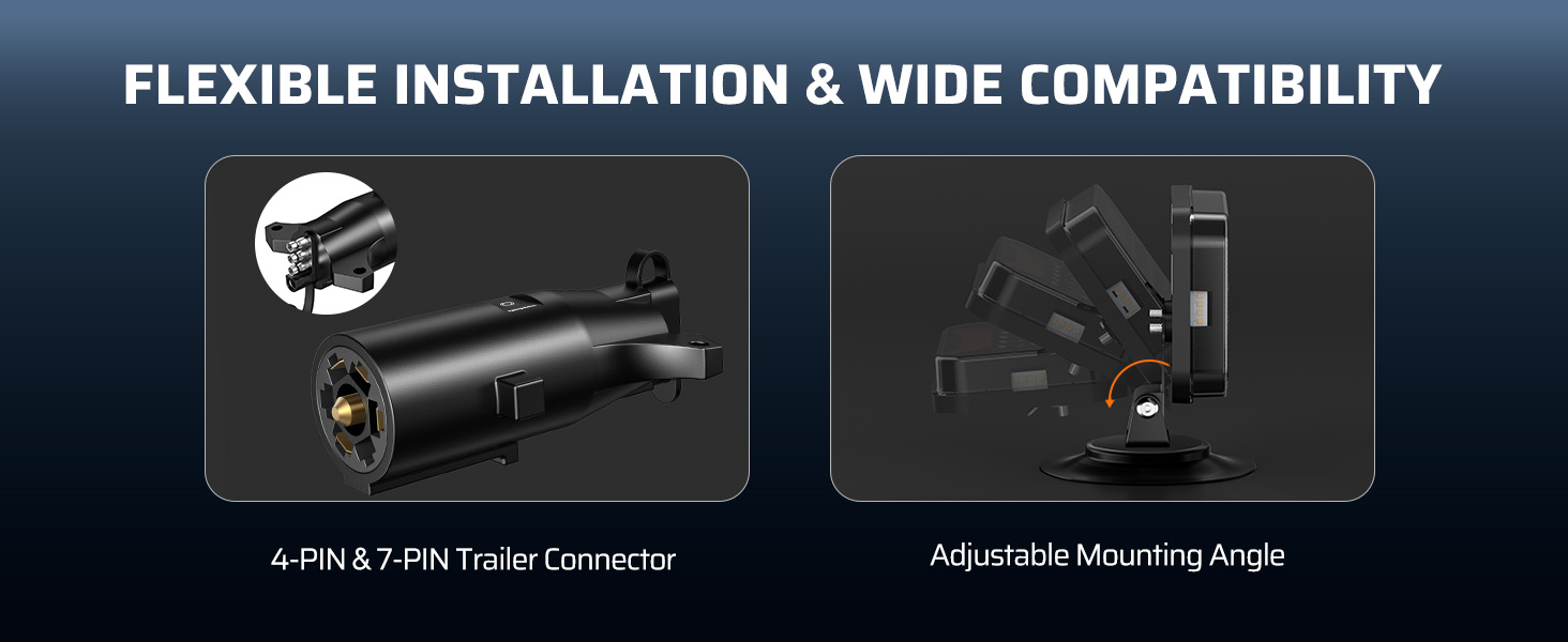 wide compatible for 4 pin and 7 pin connector