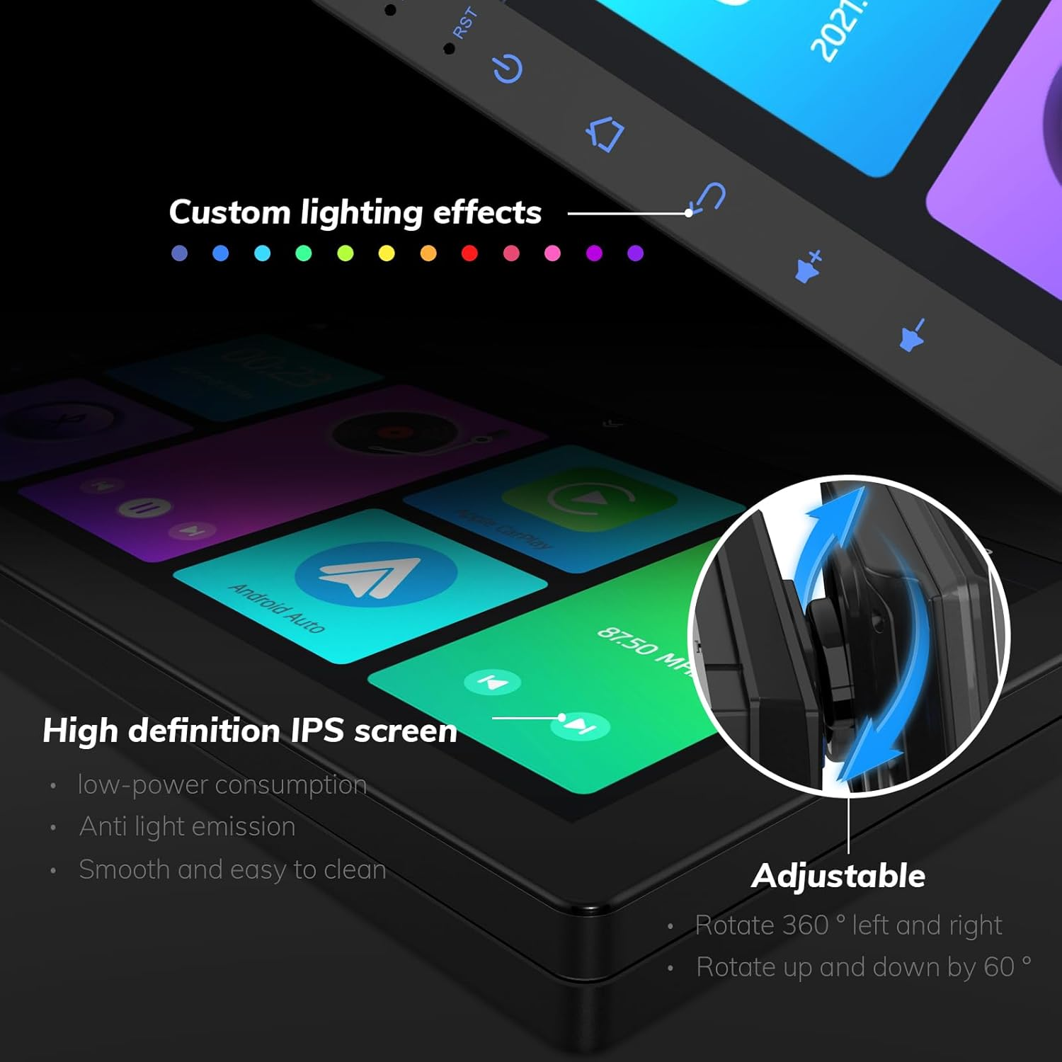 ⚡[DRIVE UPGRADE] 10.1" 360° Rotatable Car Stereo with Wireless CarPlay & Android Auto 📱