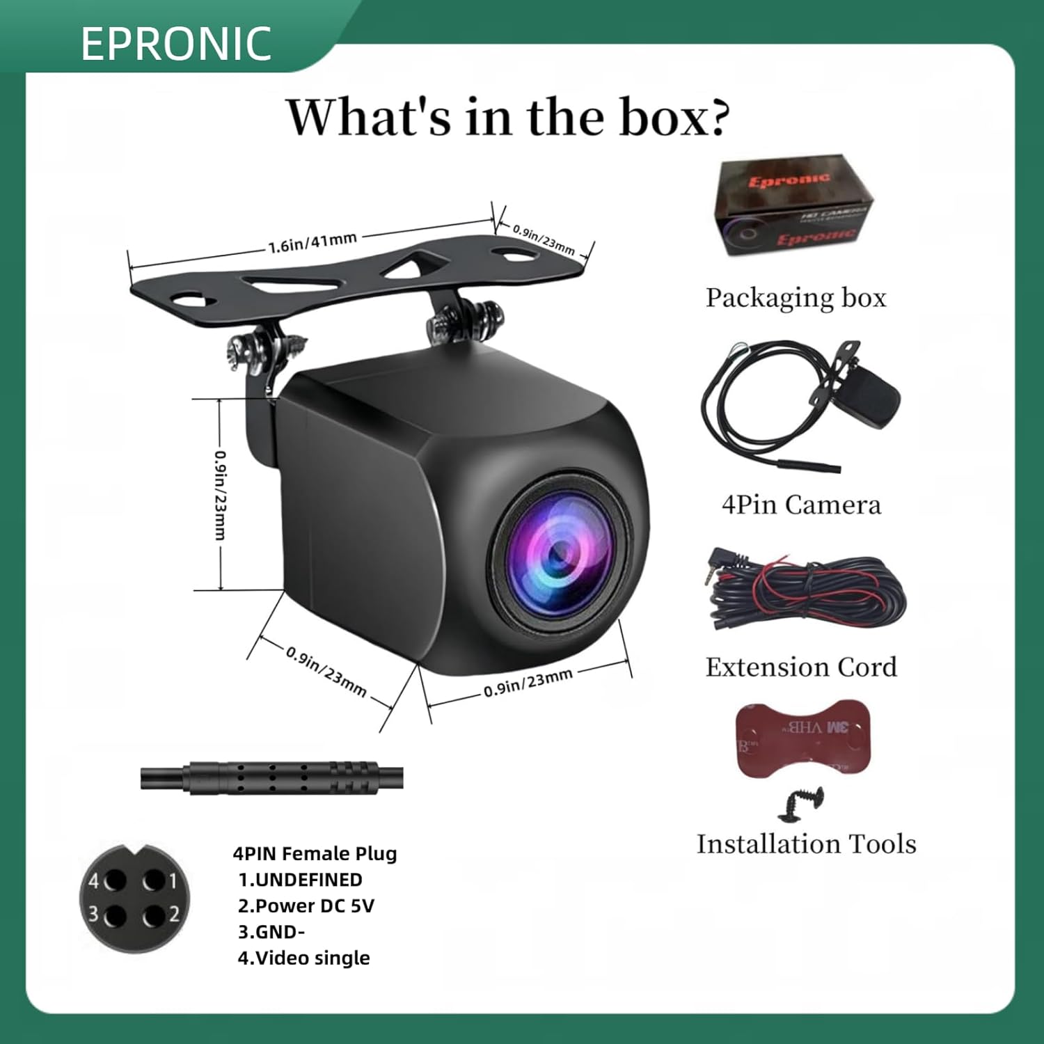 Backup Camera for Carplay Screen and Mirror Dash Cam