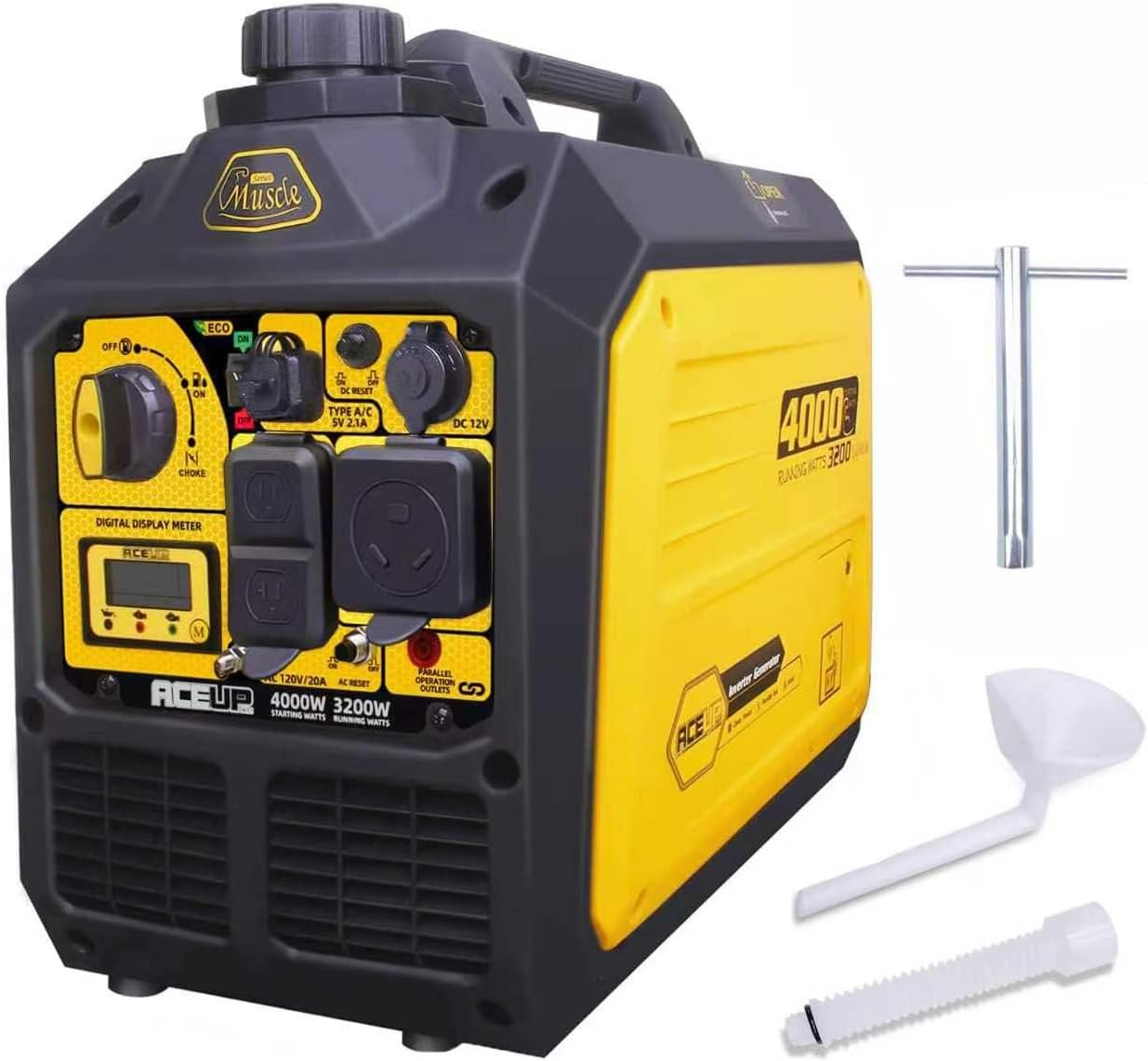 💥 [HOT SALE - 100% QUALITY] Aceup Energy Portable Inverter Generator 4000W, Quiet 149cc Gas Generator, RV Ready with Parallel Capability & EPA Compliant 🛡️