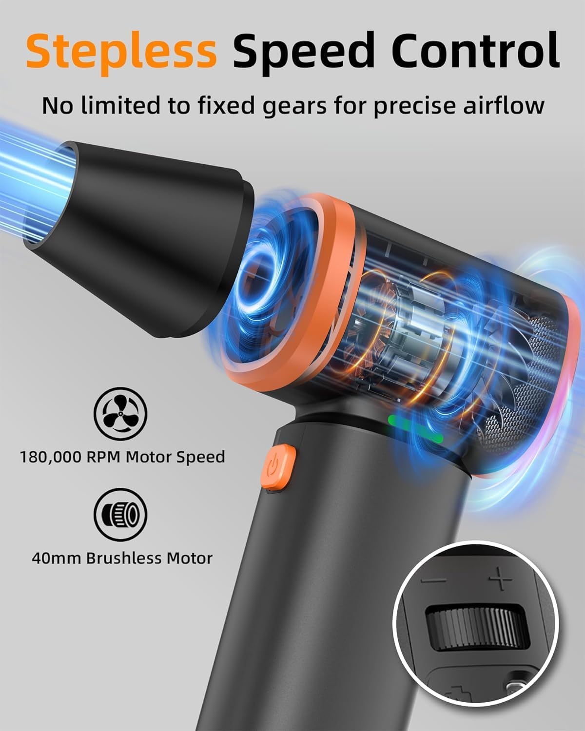 All-in-One Air Blasting System,Rechargeable Portable Cordless Air Blower for Home, Car, Computer, and Keyboard