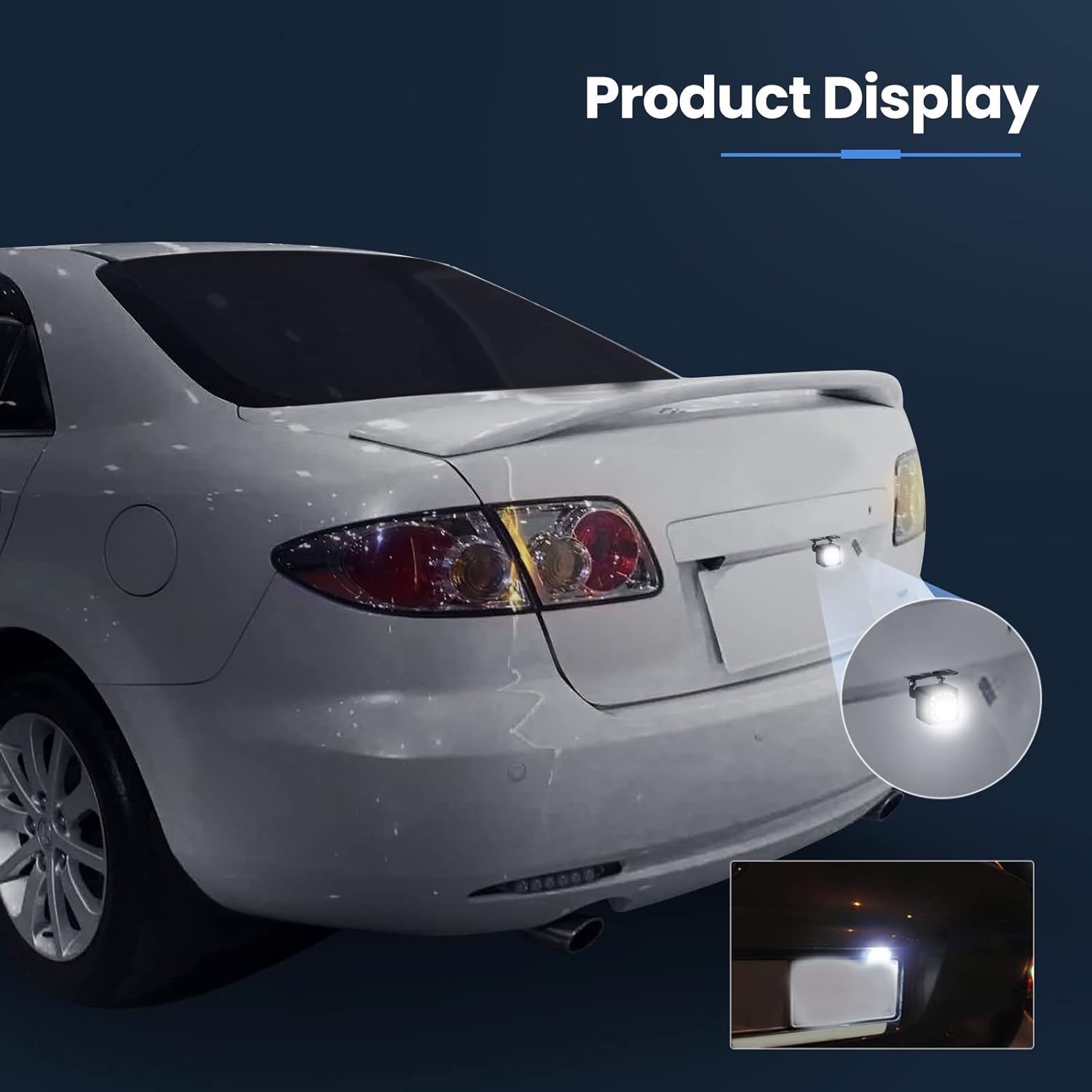 Car Rear View Camera Backup Reverse Camera HD 170° Wide Angle 12 LED Night Vision