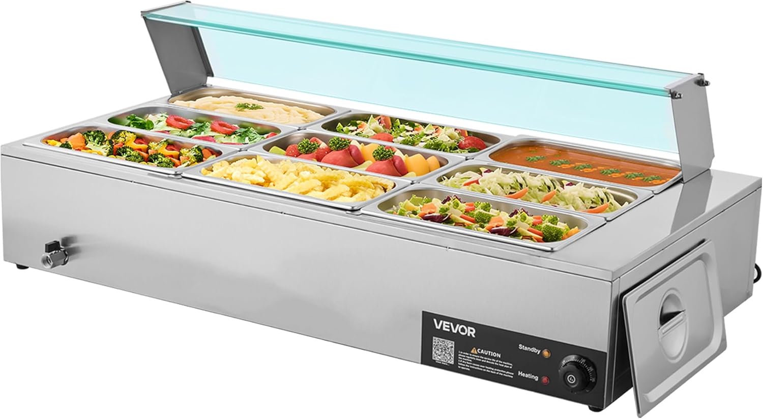 9-Pan Commercial Food Warmer