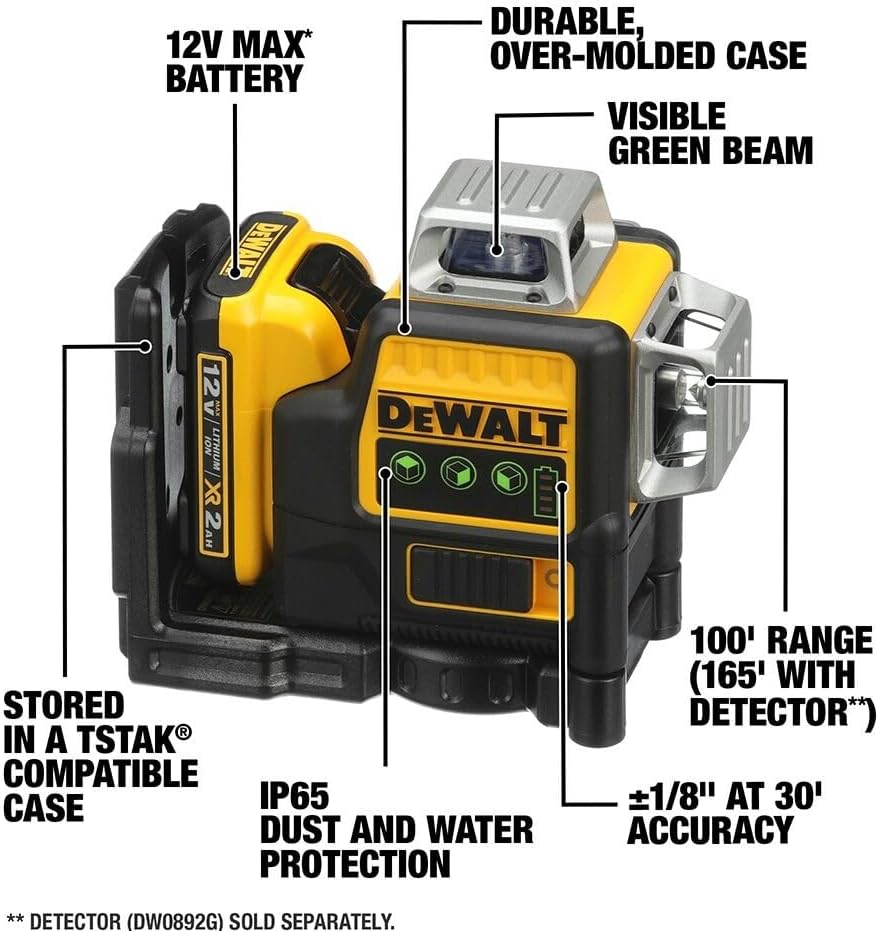 🔥Final Moments🔥Laser Level with Tripod for Dewalt 20V Battery