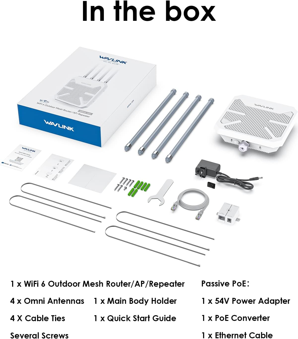 🚐 RV & GARAGE AP | WAVLINK AX1800 Outdoor WiFi 6 Range Extender, IP67 Weatherproof PoE Signal Booster for Heavy Duty 🛠️