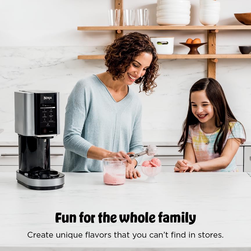 【Double Discount】Ninja CREAMi Scoop & Swirl 13-in-1 Ice Cream Maker, Gelato, Sorbet & Frozen Yogurt Machine, Includes Two 16 oz 2-in-1 Pints