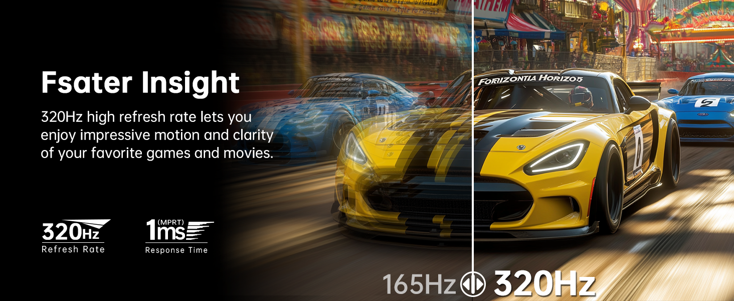 320Hz high refresh rate