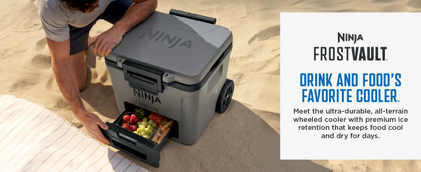 Ninja, Cooler, water cooler, small cooler, ice chest, electric cooler, dry ice, beach cooler