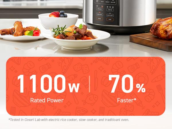 COSORI 9-in-1 6-qt Electric Instant Pressure Cooker - Instant Multi Cooker, 1100W Multifunction Kitchen Appliance with Rice, Saut&eacute;, Sous Vide, Sterilizer Modes, Stainless Steel & Aluminium Inner Pot, Safety Features,summerwins