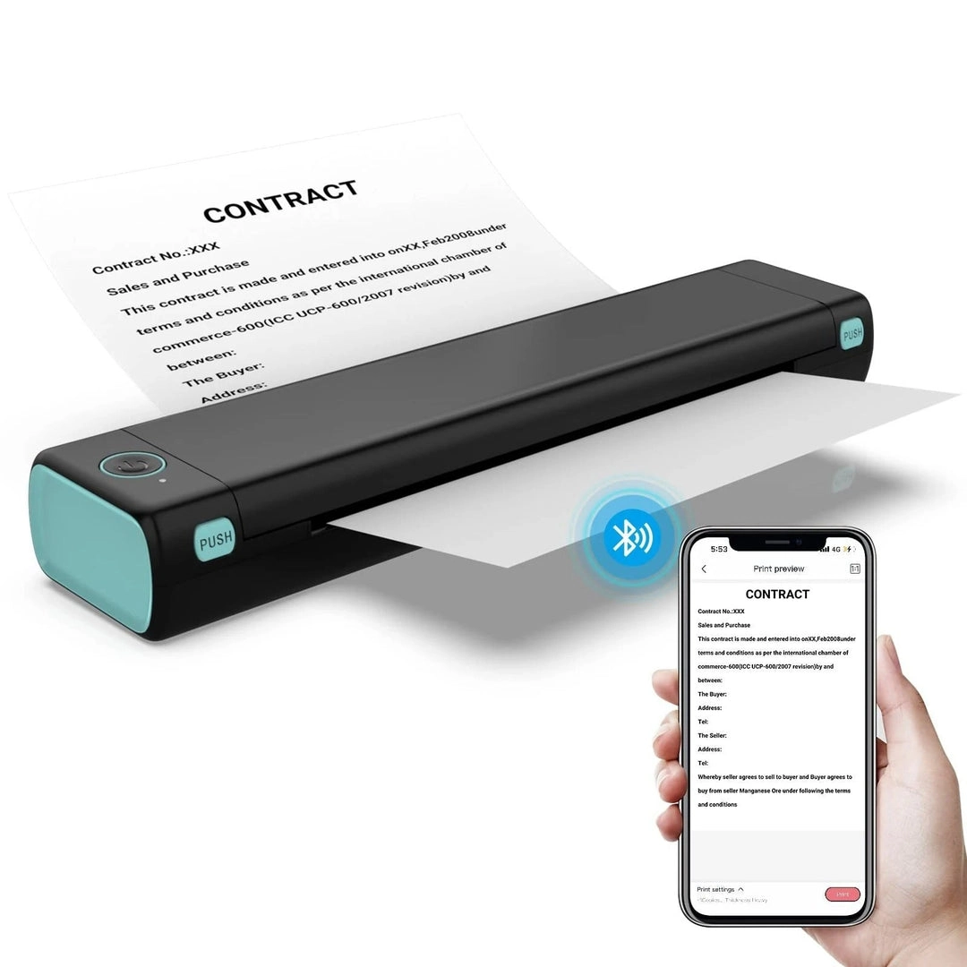 ONLY $35💥Last Day Buy 1 Get 1 Free🛒 Ultimate Wireless A4 Thermal Printer - Compatible with Android, iOS & Laptops