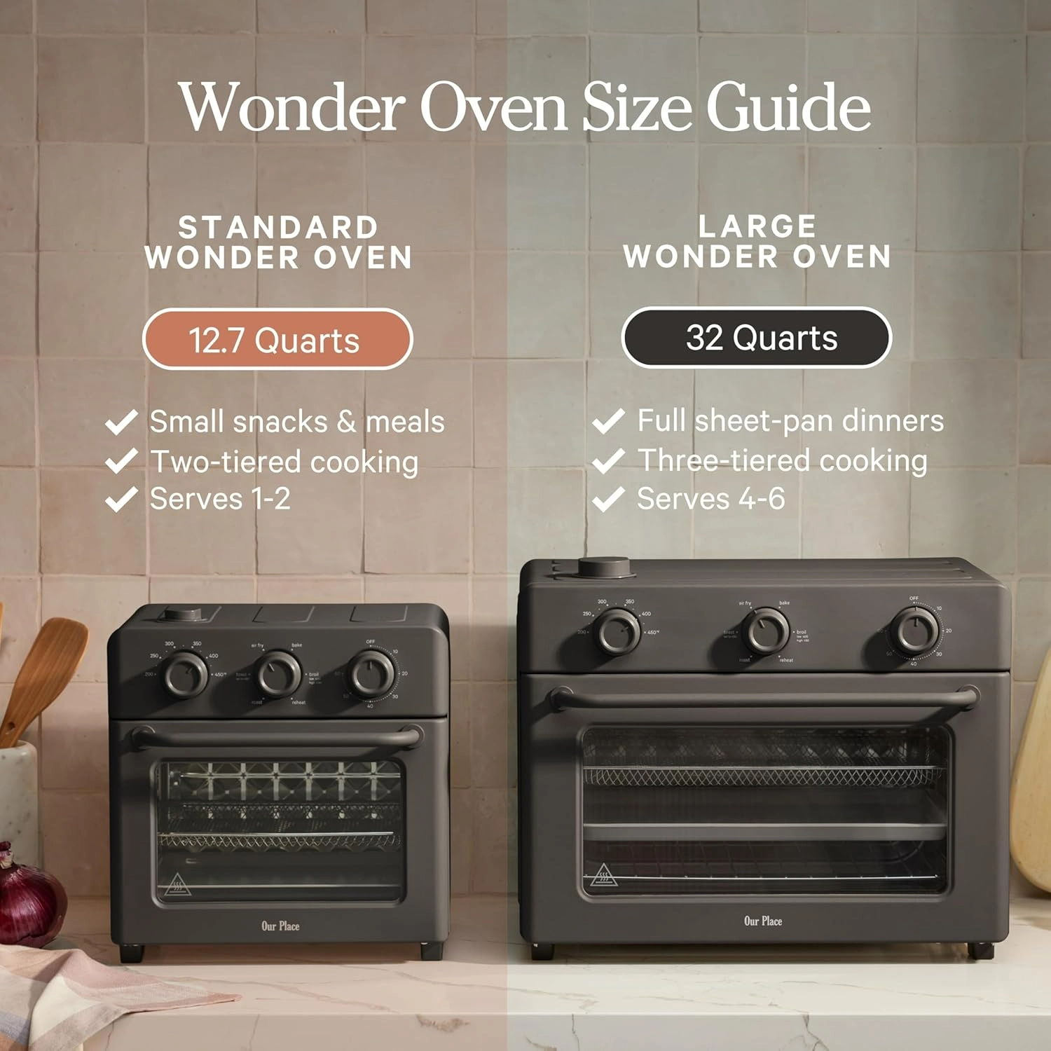 🛒8-in-1 Digital Air Fryer & Countertop Oven with Basket, Rack, Pan & Tray