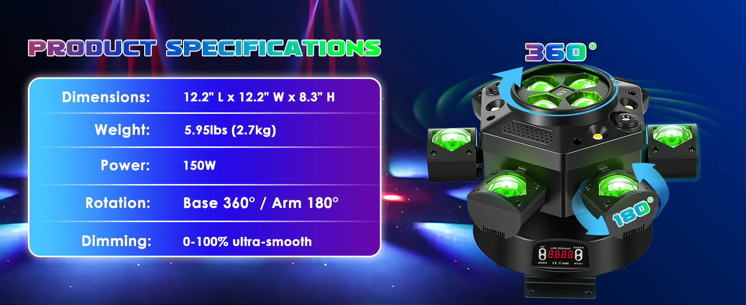 6-arms moving head stage light beam-eye effect dj lights strobe lighting party Spolehli