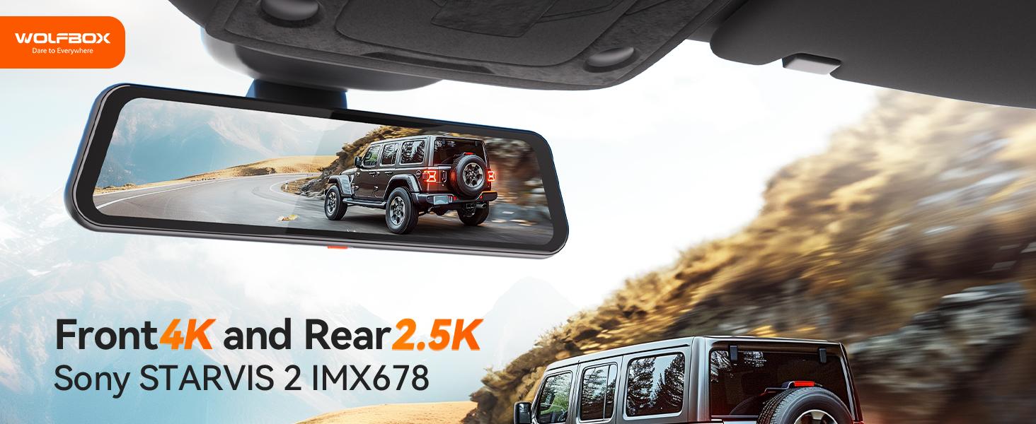 WOLFBOX G900 PRO Mirror Dash Cam with STARVIS 2 IMX678 128GB Card 5.8GHz WiFi 4K Front 2.5K Rear Video TikTokShopHolidayHaul Dashcam for Cars WOLFBOX G900 PRO Mirror Dash Cam with STARVIS 2 IMX678 128GB Card 5.8GHz WiFi 4K Front 2.5K Rear Video TikTokShopHolidayHaul Dashcam for Cars