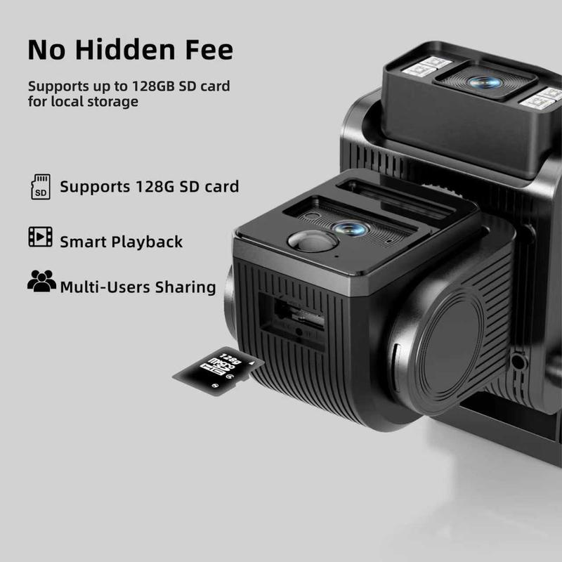 Dual-Lens Solar Security Camera Outdoor, 1080P Wireless WiFi CCTV with Auto Tracking, Color Night Vision, PIR Motion Detection & 2-Way Audio