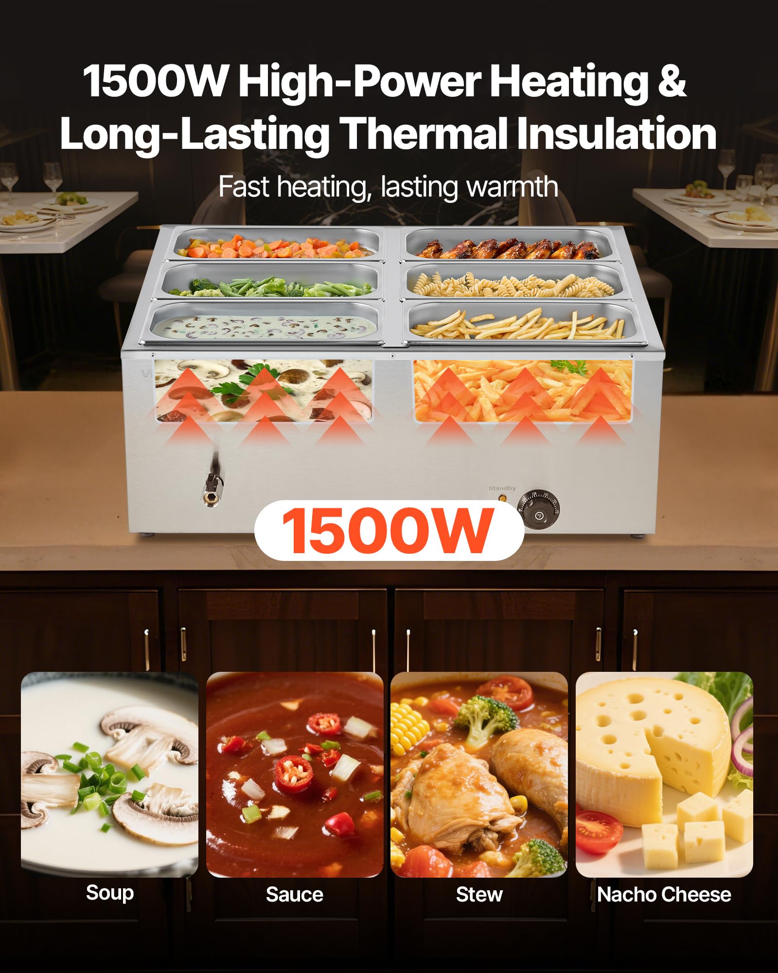 🔥Buy 1 Get 1 Free🔥 6-Pan Commercial Food Warmer