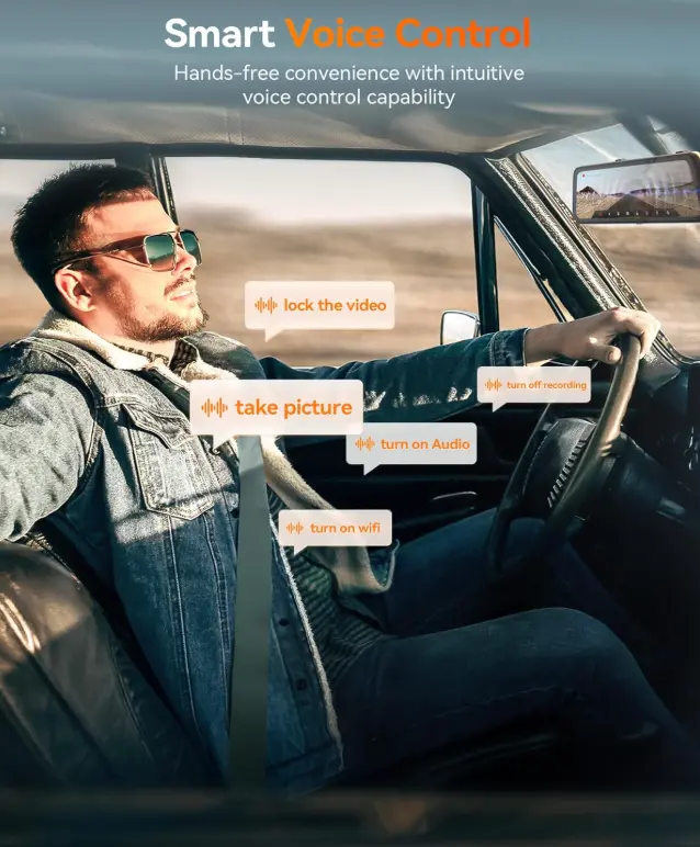 【New Release】WOLFBOX G900 PRO Mirror Dash Cam with STARVIS 2 IMX678 128GB Card 5.8GHz WiFi 4K Front 2.5K Rear Video TikTokShopHolidayHaul Dashcam for Cars