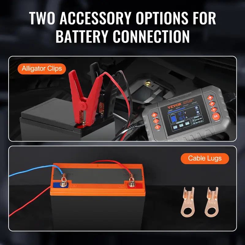 【BIG SALE】Smart Battery Charger, Summervibes, Various specifications, Lithium LiFePO4 Lead-Acid (AGM / Gel / SLA) Car Battery Charger with LCD Display, Trickle Charger Maintainer Desulfator for Boat Motorcycle Lawn Mower Deep Cycle