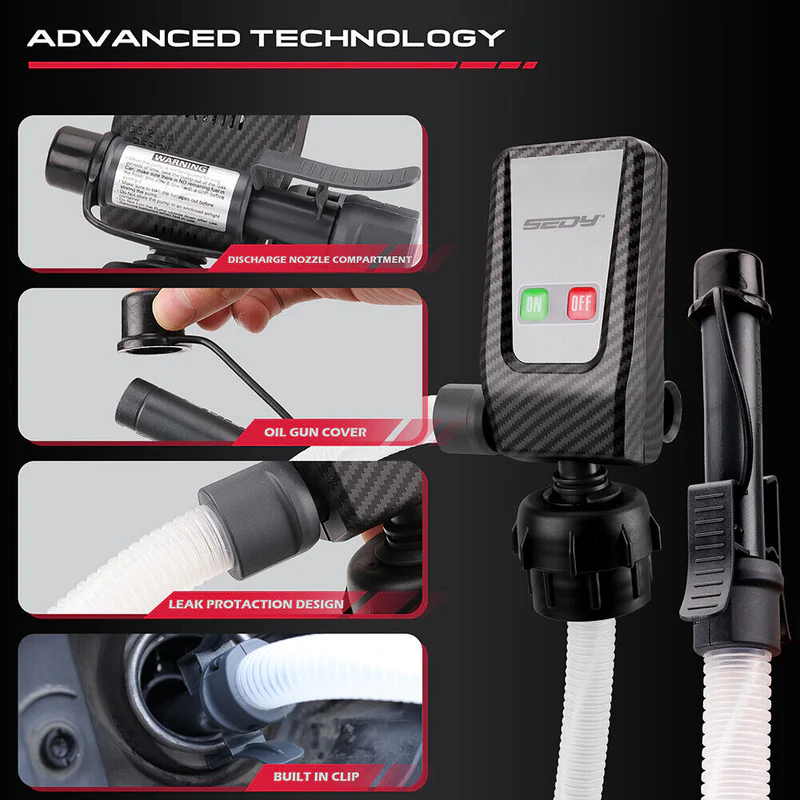 【BIG SALE】Portable Fuel Transfer Pump - Battery Powered with Multiple Adapters